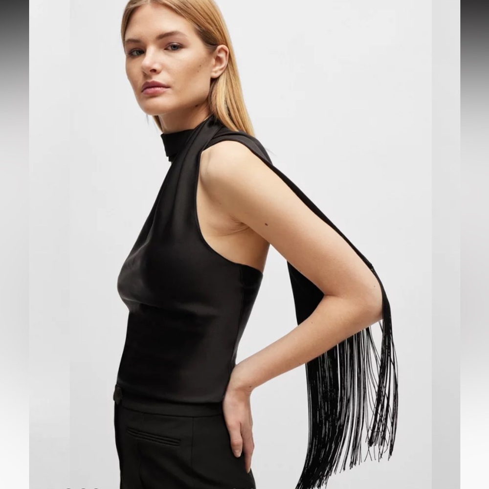 ❤️Hugo Boss Fringe One Shoulder Blouse❤️